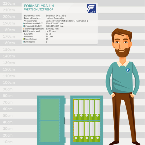 Format Lyra 4 Wertschutztresor mit Schlsselschloss